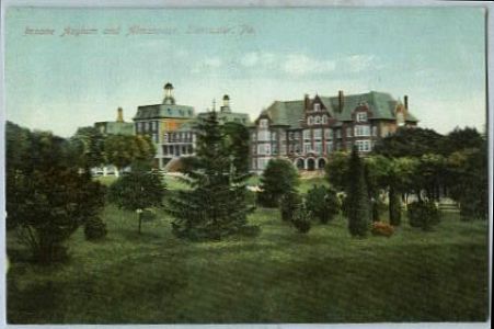 Insane asylum postcard  pennsylvania