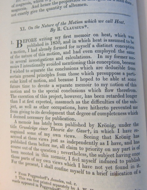 PM Clausius 1857 PM Clausius 1857