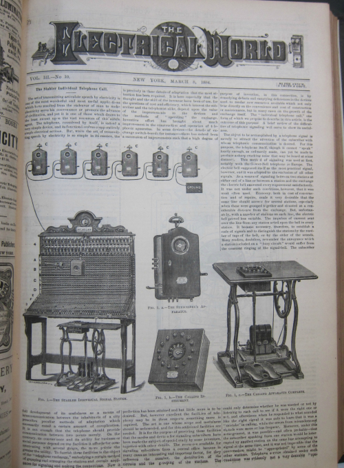 Telephone signal system electrical world full page